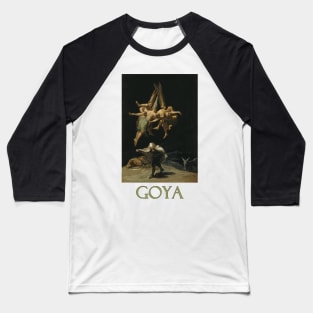 Witches in Flight (1798) by Francisco Goya Baseball T-Shirt